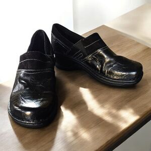 Josef Seibel Women 39 US 7.5 Catalonia Black Leather Clogs Comfort Shoes NEW